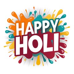 Obraz premium Colorful happy holi festival wishes banner design. Holi is a popular and significant Hindu festival celebrated as the Festival of Colours, Love, and Spring. Holi typography