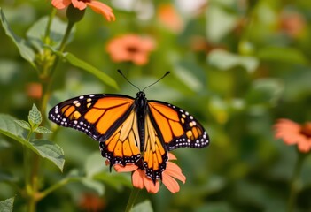 Fototapeta premium a monarch butterfly on a flower
