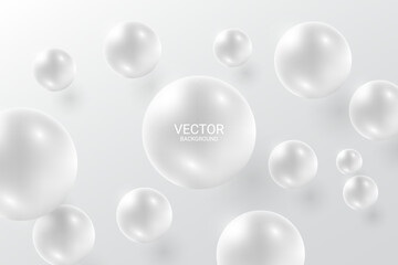 3D Abstract Circle On White Background. Futuristic. Technology Banner. Minimal. Vector Illustration. Wallpaper