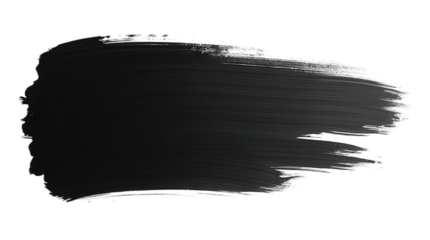 Simple, solid black brushstroke against a white background