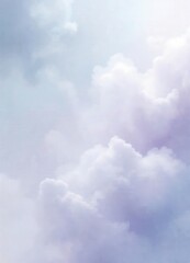 Soft clouds in blue hues and gentle lavender
