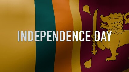Sri Lanka Independence Day with waving flag background