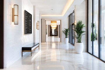 Fototapeta premium A modern home security system control panel mounted on a wall, with a sleek design and a digital touchscreen