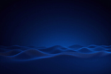 gradient of deep blues wavy lines of dots dynamic movement
