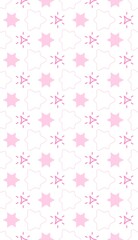 Stars seamless pattern , Pink wallpaper on white background 