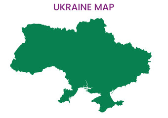 High detailed map of Ukraine. Outline map of Ukraine. Europe