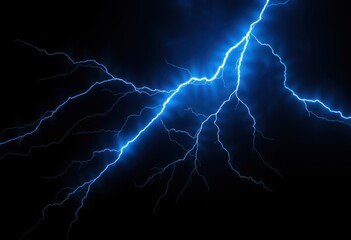 a lightning bolt in the dark sky