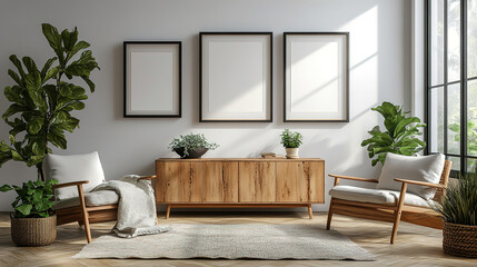 Cozy living room with round coffee table, sofa, and classic paneling