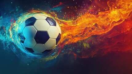Fototapeta premium PNG Soccer football ball soccer sports Generative Ai