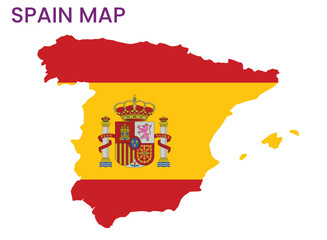 Fototapeta premium High detailed map of Spain. Outline map of Spain. Europe