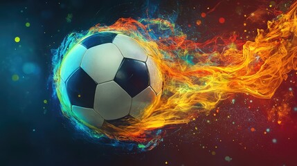 Fototapeta premium PNG Soccer football ball soccer sports Generative Ai