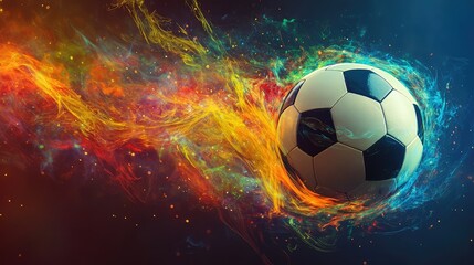 Naklejka premium PNG Soccer football ball soccer sports Generative Ai
