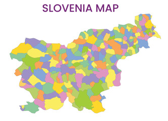 High detailed map of Slovenia. Outline map of Slovenia. Europe