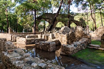 phaselis antic archeologic site in turkey