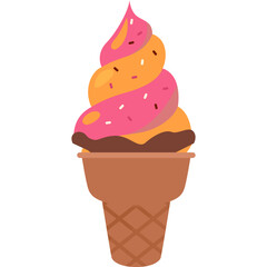 ice cream vector with isolated background 