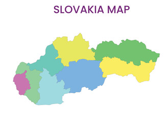 High detailed map of Slovakia. Outline map of Slovakia. Europe