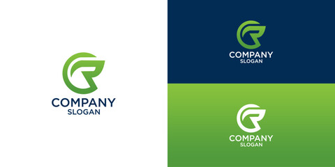 collection of initial letter R abstract monogram logo design vector	