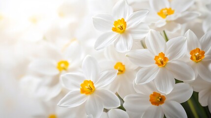 A Bouquet of Delicate White Daffodils, Springtime Blooms
