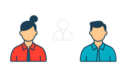 Fototapeta premium People icon. Employee icon symbol vector illustration. Generative AI