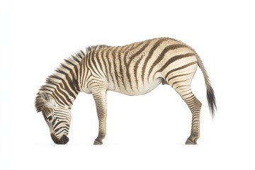 Fototapeta premium Zebra with a transparent background, a detailed high-resolution PNG ideal for graphic design and digital projects