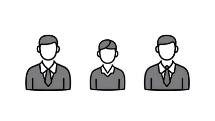 People icon. Employee icon symbol vector illustration. Generative AI