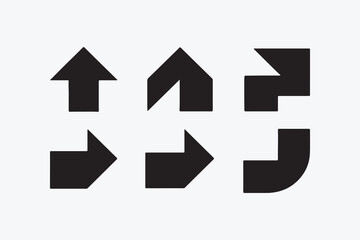 Abstract Black Arrows on a Light Background