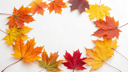 autumn leaves round fram