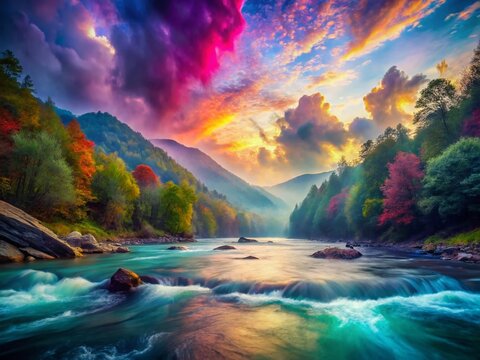 Surreal Ocoee River: Dreamlike Tennessee Landscape