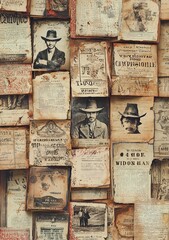Western Junk Journal Papers Vintage Wild West Journal Papers Shabby Chic Journal Paper Western Scrapbook