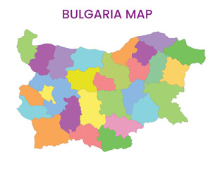 High detailed map of Bulgaria. Outline map of Bulgaria. Europe
