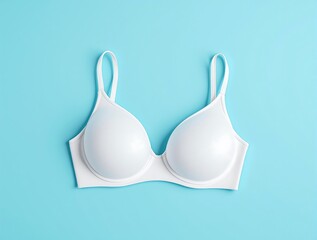 Minimalistic White Bra Mockup on Solid Colored&nbsp;Background