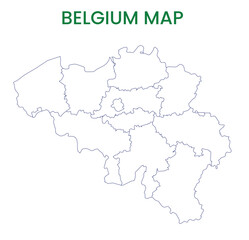 Obraz premium High detailed map of Belgium. Outline map of Belgium. Europe