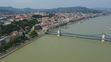 Budapest city and Danube river