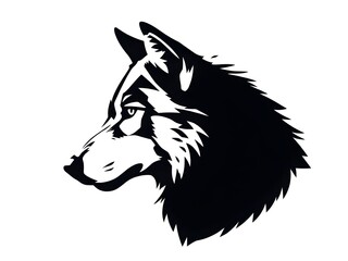 Fototapeta premium Wolf head silhouette 