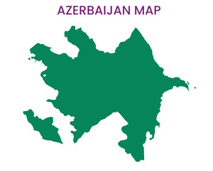 High detailed map of Azerbaijan. Outline map of Azerbaijan. Europe