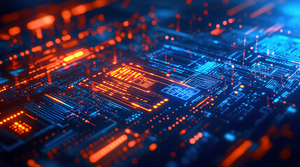 Obraz premium Fintech Icon on Abstract Financial Technology Background