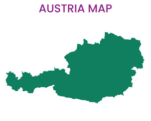 Fototapeta premium High detailed map of Austria. Outline map of Austria. Europe