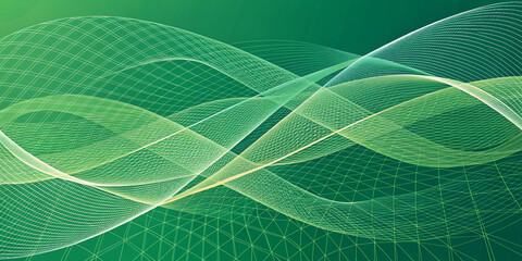 Obraz premium An Abstract Green Digital Mesh for Futuristic Design
