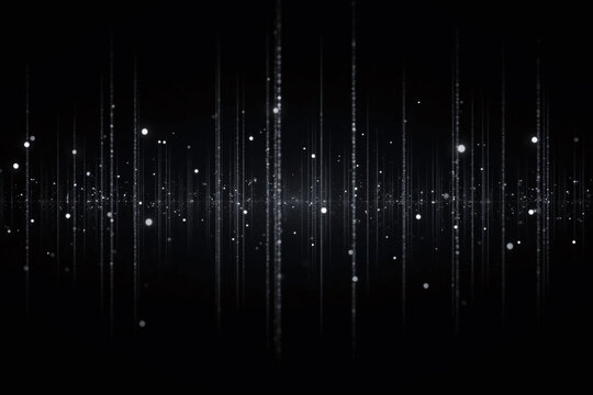 mesmerizing high tech representation vertical lines dots black bg