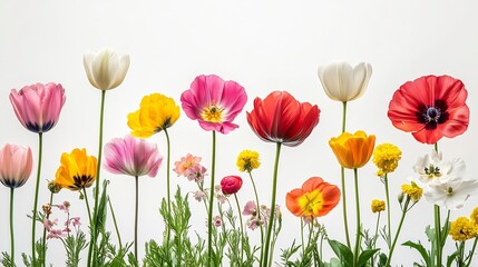 Fototapeta premium red and yellow tulips