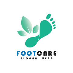 Foot care logo design simple concept Premium Vector