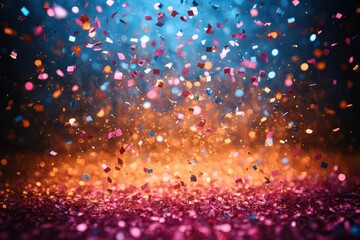 colorful confetti explodes in a riot of hues creating an abstract party wallpaper that embodies joy celebration and festivity perfect for a festive background or event header