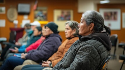 Attentive Audience at a Community Gathering