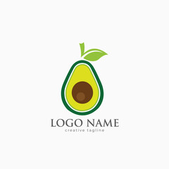 Avocado, avocado oil, avocado icon, eco, leaf, vegan, fresh natural avocado logo fully editable vector template