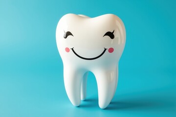 Adorable Happy Tooth Figurine Perfect for Dental Office Decor, Kids' Education, or Fun Home Decor