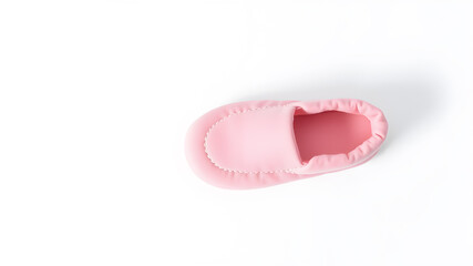 Pink slipper on a white background, Generative AI