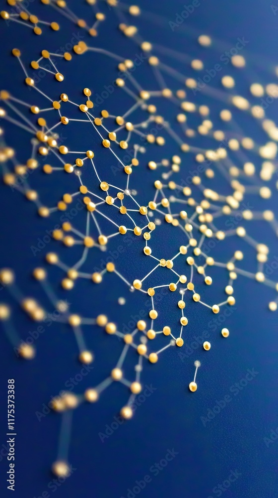 Aufkleber Intricate Connections Emerge in a Circuit Board Design With a Harmonious Blend of Lines and Nodes