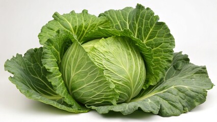 Obraz premium Large cabbage with leaves
