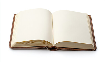 Fototapeta premium Blank White Pages in an Open Notebook