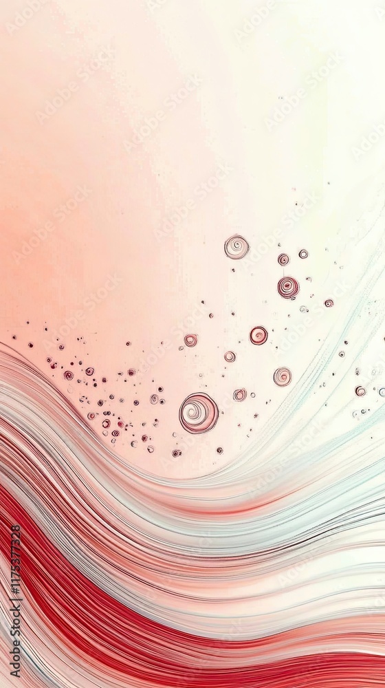 Poster fresh beginnings represented through soft pastels swirling harmoniously in abstract
